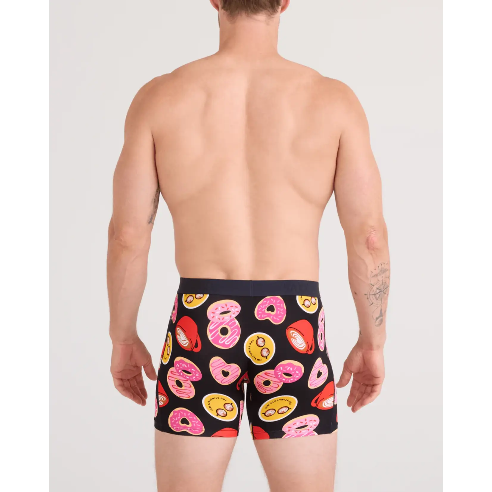 SAXX Underwear SXVX24F-LST - Vibe XTRA Boxer Brief with Fly (Love Story/Black)
