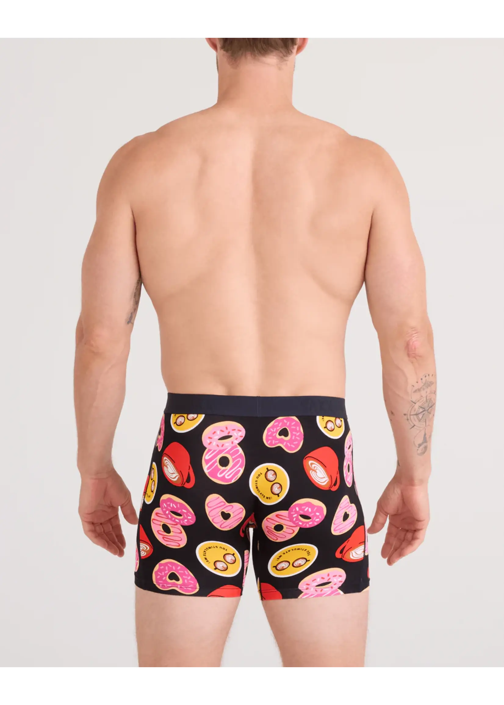 SAXX Underwear SXVX24F-LST - Vibe XTRA Boxer Brief with Fly (Love Story/Black)