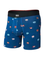 SAXX Underwear Vibe XTRA Soft Comfort Boxer Brief with Fly (Crab Boil/Navy Dawn)