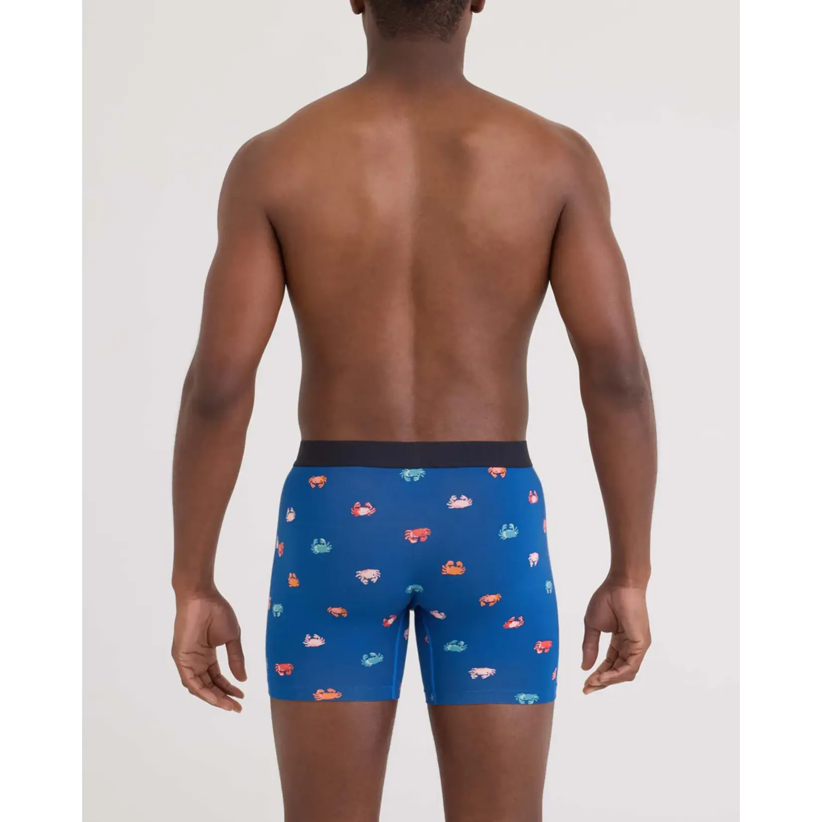 SAXX Underwear SXVX24F-CBN - Vibe XTRA Soft Comfort Boxer Brief with Fly (Crab Boil/Navy Dawn)