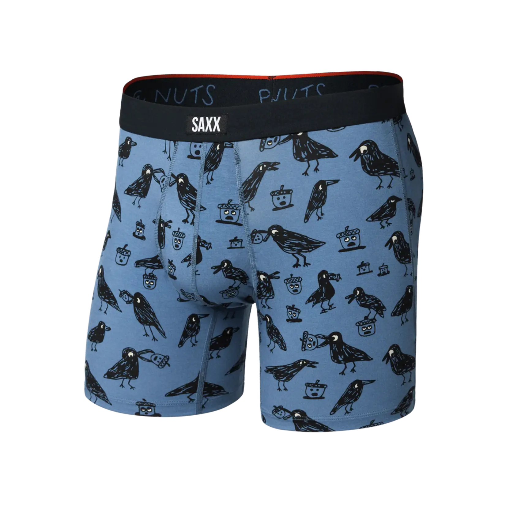 SAXX Underwear SXVX24F-PTN - Vibe XTRA Soft Comfort Boxer Brief with Fly (Protect the Nuts/Blue Horizon)
