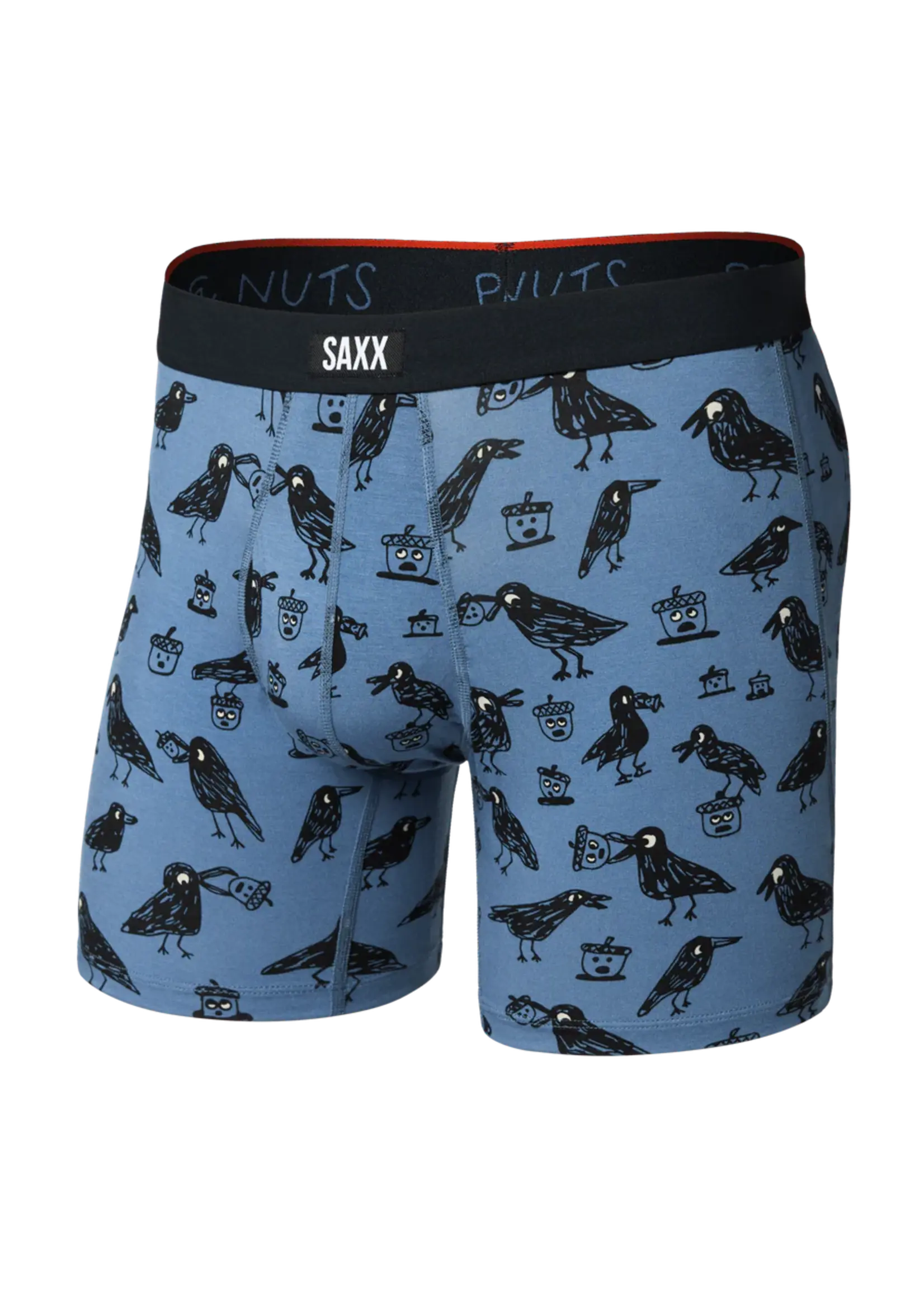 SAXX Underwear SXVX24F-PTN - Vibe XTRA Soft Comfort Boxer Brief with FLy (Protect the Nuts/Blue Horizon)