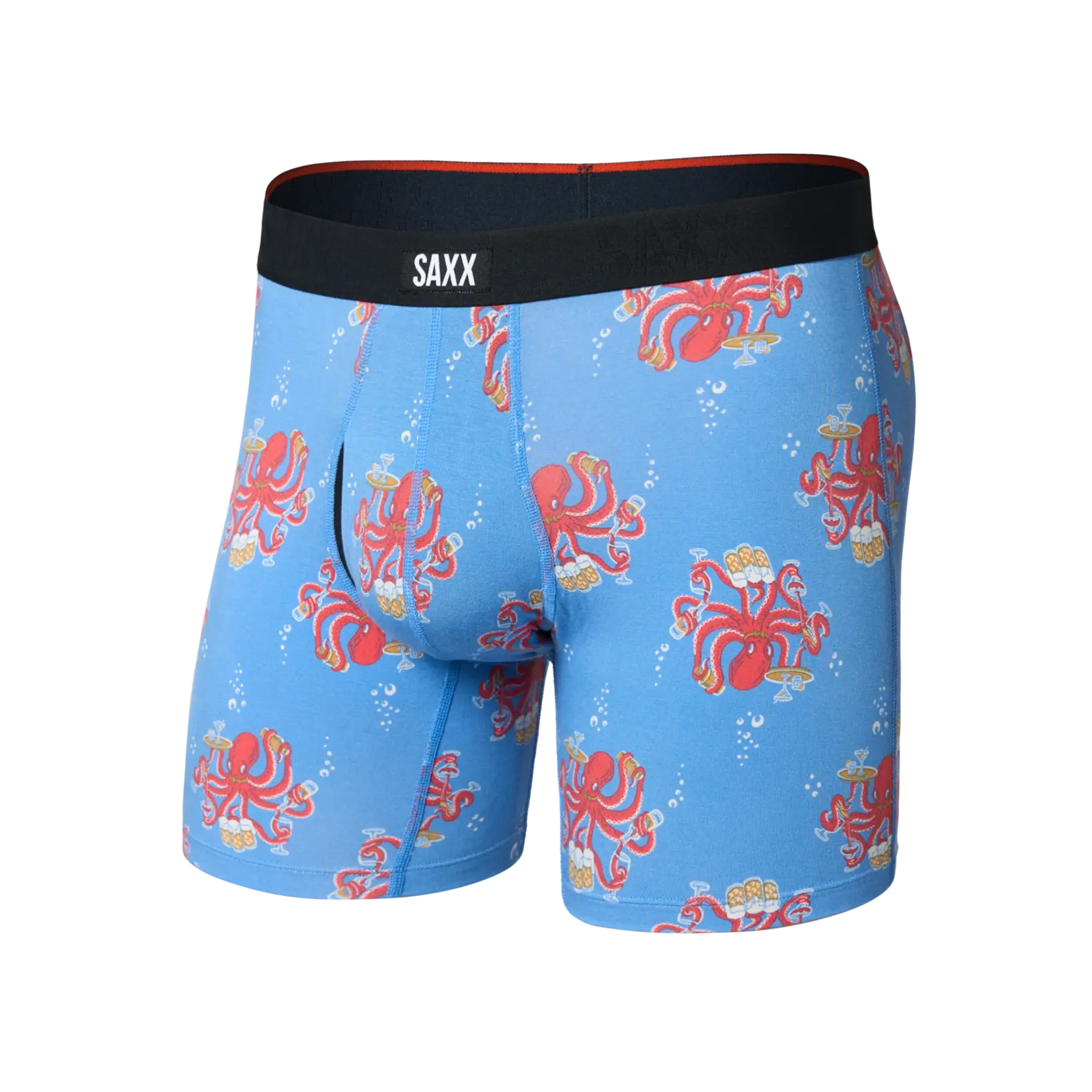 SAXX Underwear SXVX24F-OBR - Viba XTRA Soft Comfort Boxer Brief with Fly (Octopus Bartender)