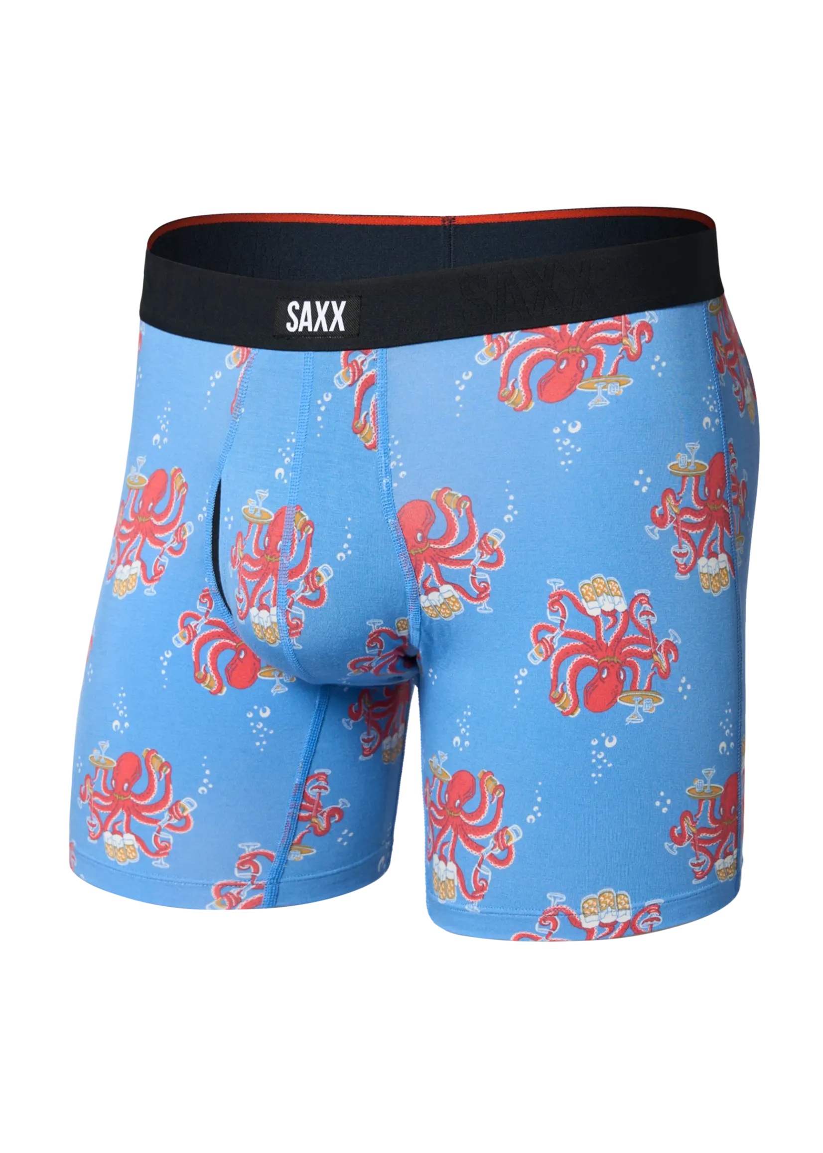 SAXX Underwear SXVX24F-OBR - Viba XTRA Soft Comfort Boxer Brief with Fly (Octopus Bartender)