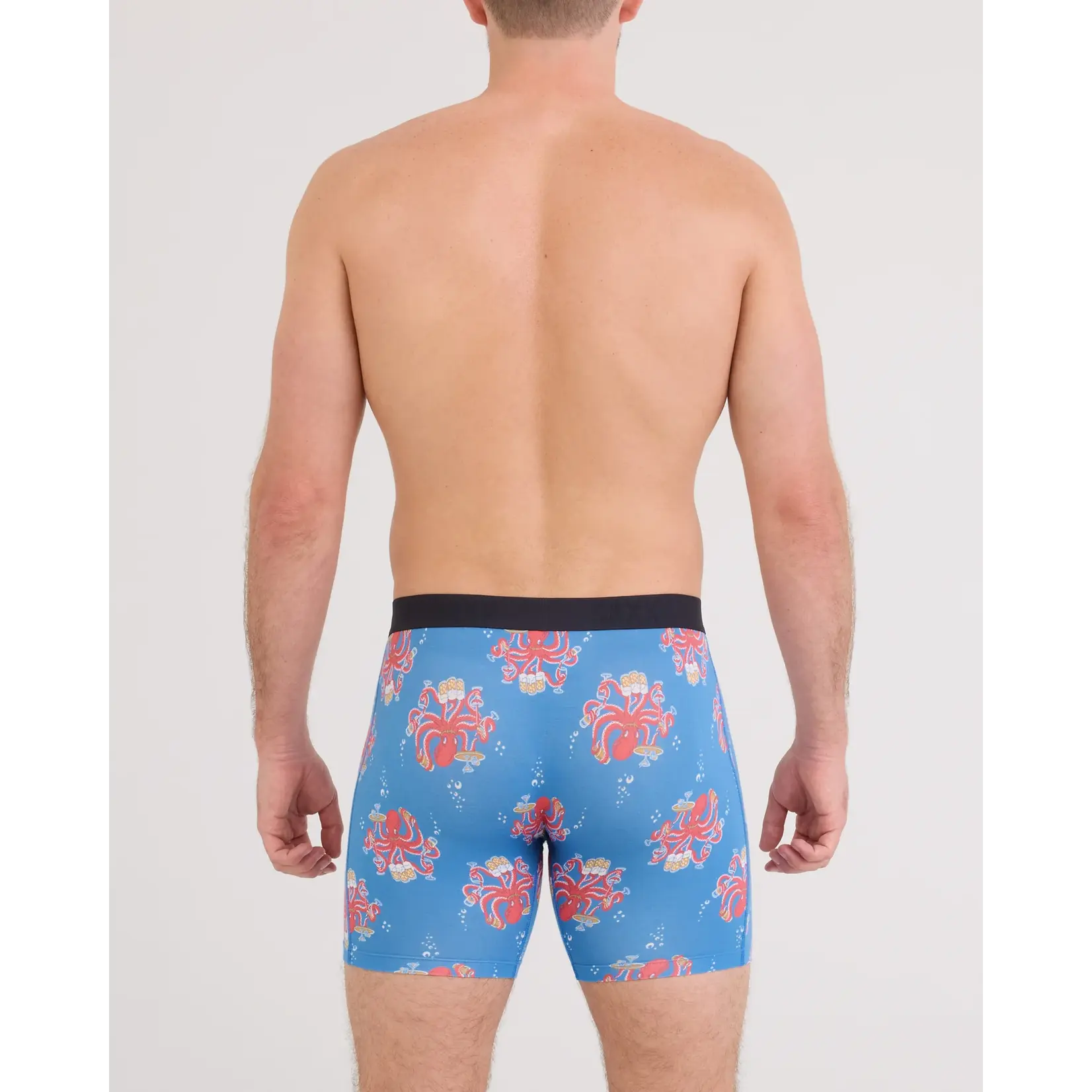 SAXX Underwear SXVX24F-OBR - Viba XTRA Soft Comfort Boxer Brief with Fly (Octopus Bartender)
