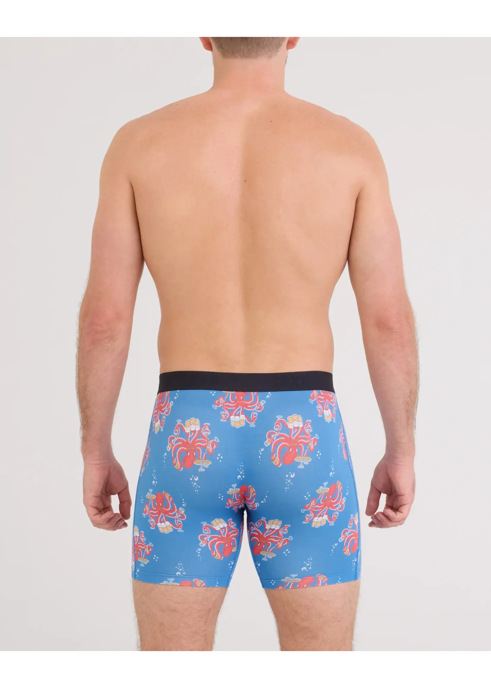 SAXX Underwear SXVX24F-OBR - Viba XTRA Soft Comfort Boxer Brief with Fly (Octopus Bartender)