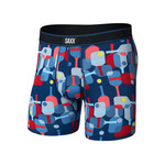 SAXX Underwear Daytripper Comfort Stretch Boxer Brief with Fly (Pickle Paddle/Navy Dawn)