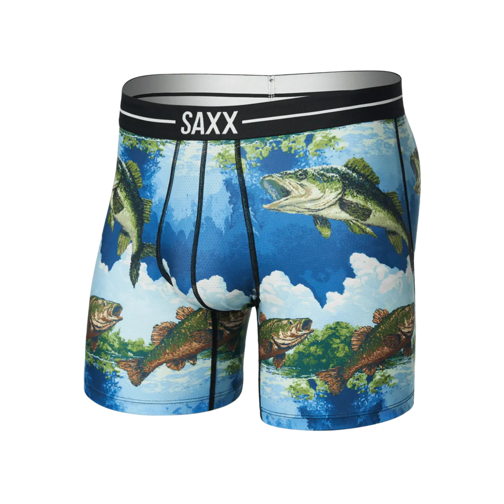 SAXX Underwear SXBB85-BBM - Volt Breathable Mesh Boxer Brief (Bitmap Big Mouth)