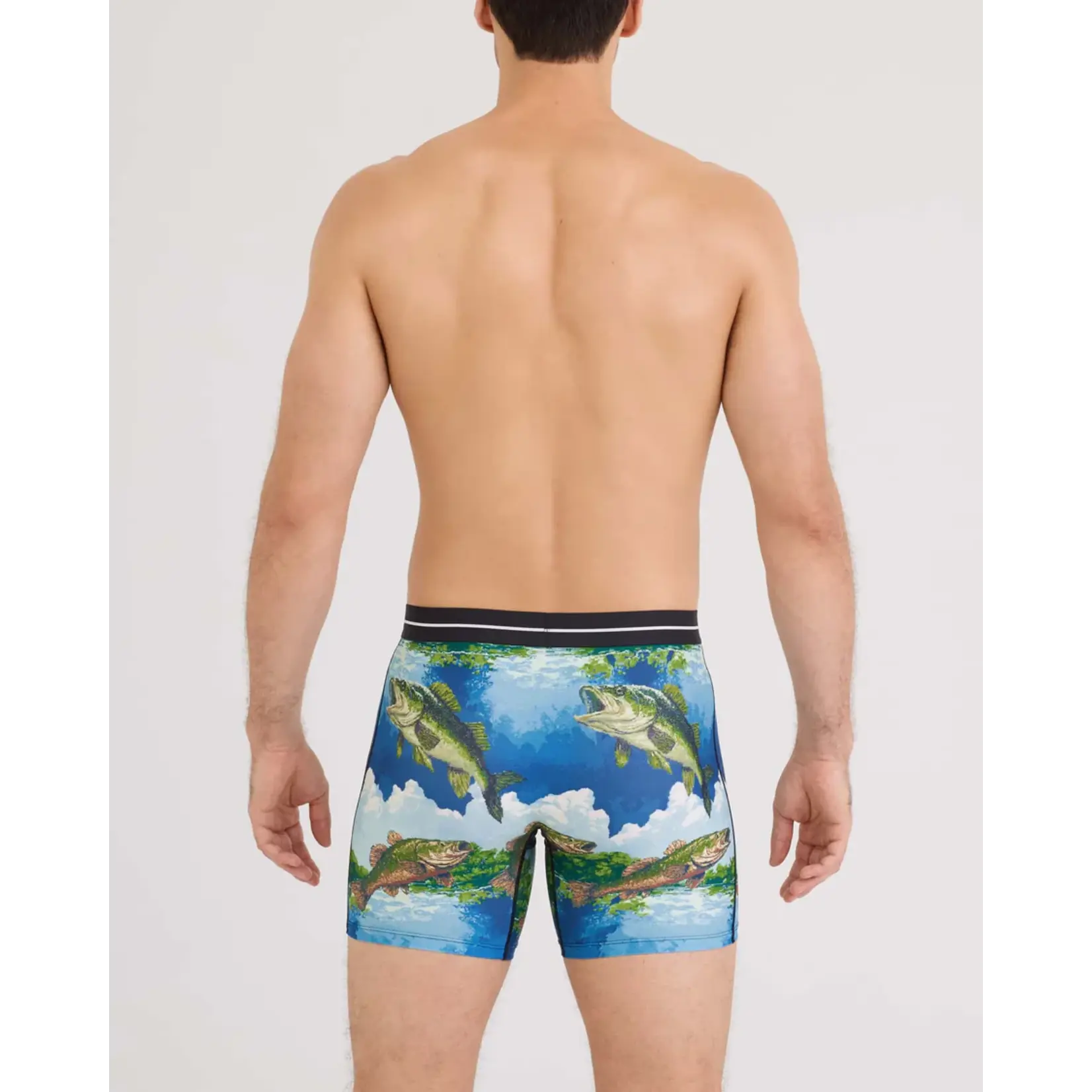 SAXX Underwear SXBB85-BBM - Volt Breathable Mesh Boxer Brief (Bitmap Big Mouth)