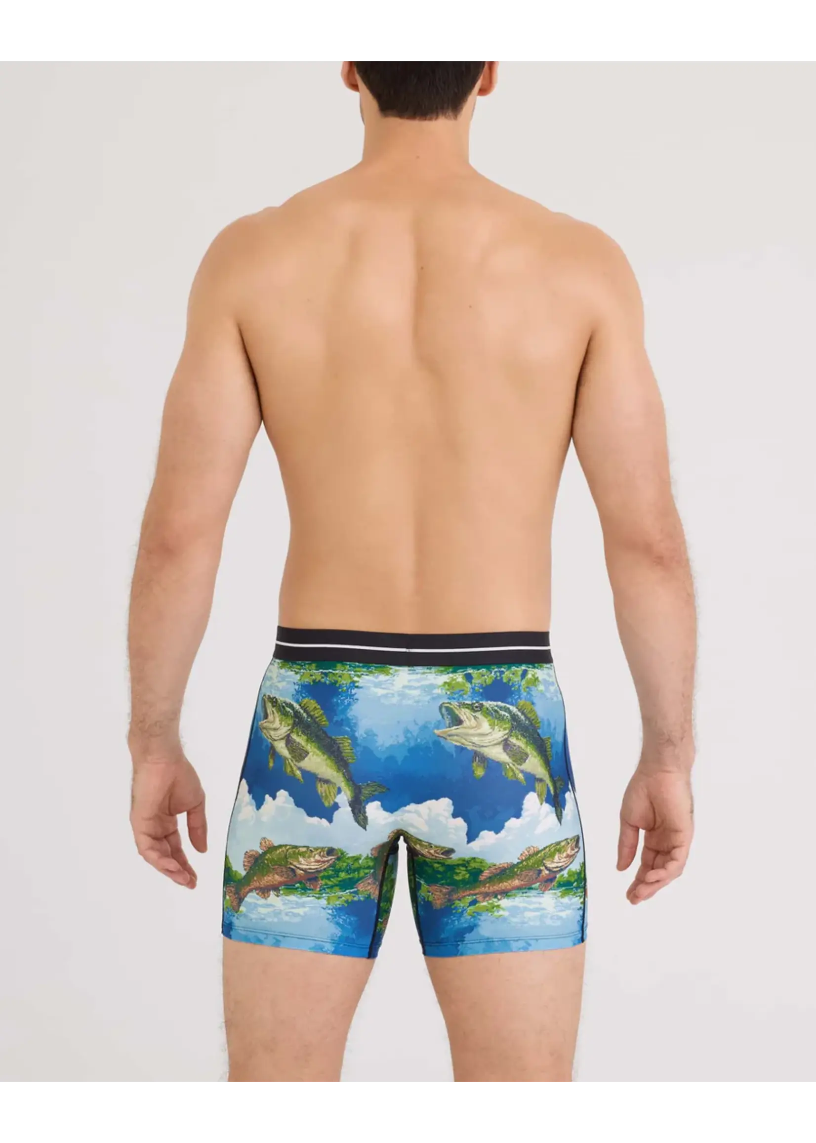 SAXX Underwear SXBB85-BBM - Volt Breathable Mesh Boxer Brief (Bitmap Big Mouth)