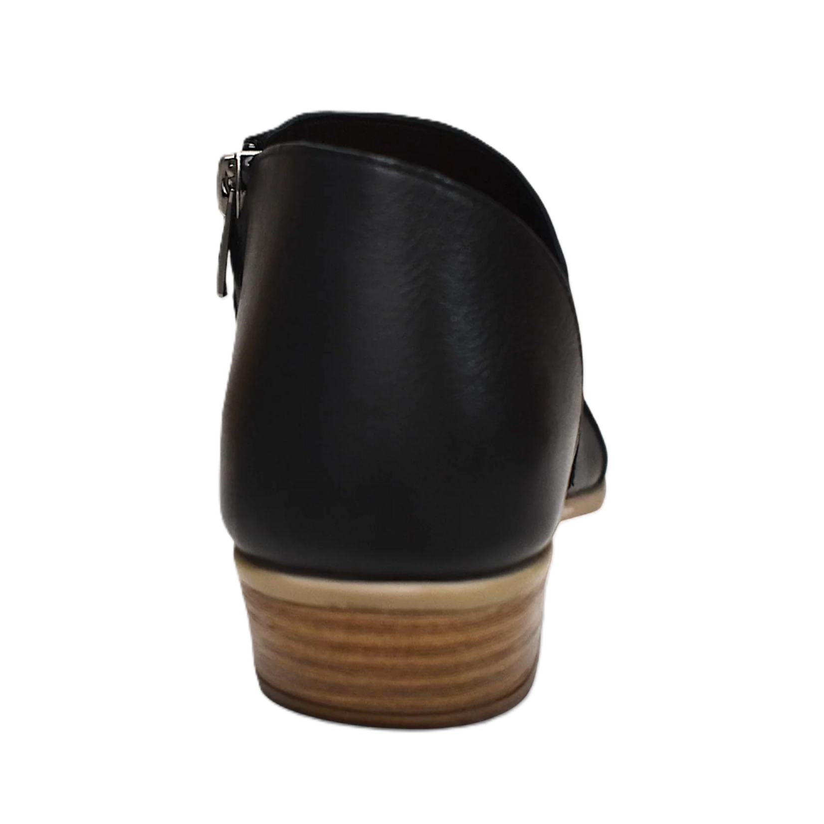 Everly Serena-01 - Leather Side Cutout Shoe with Low Heel