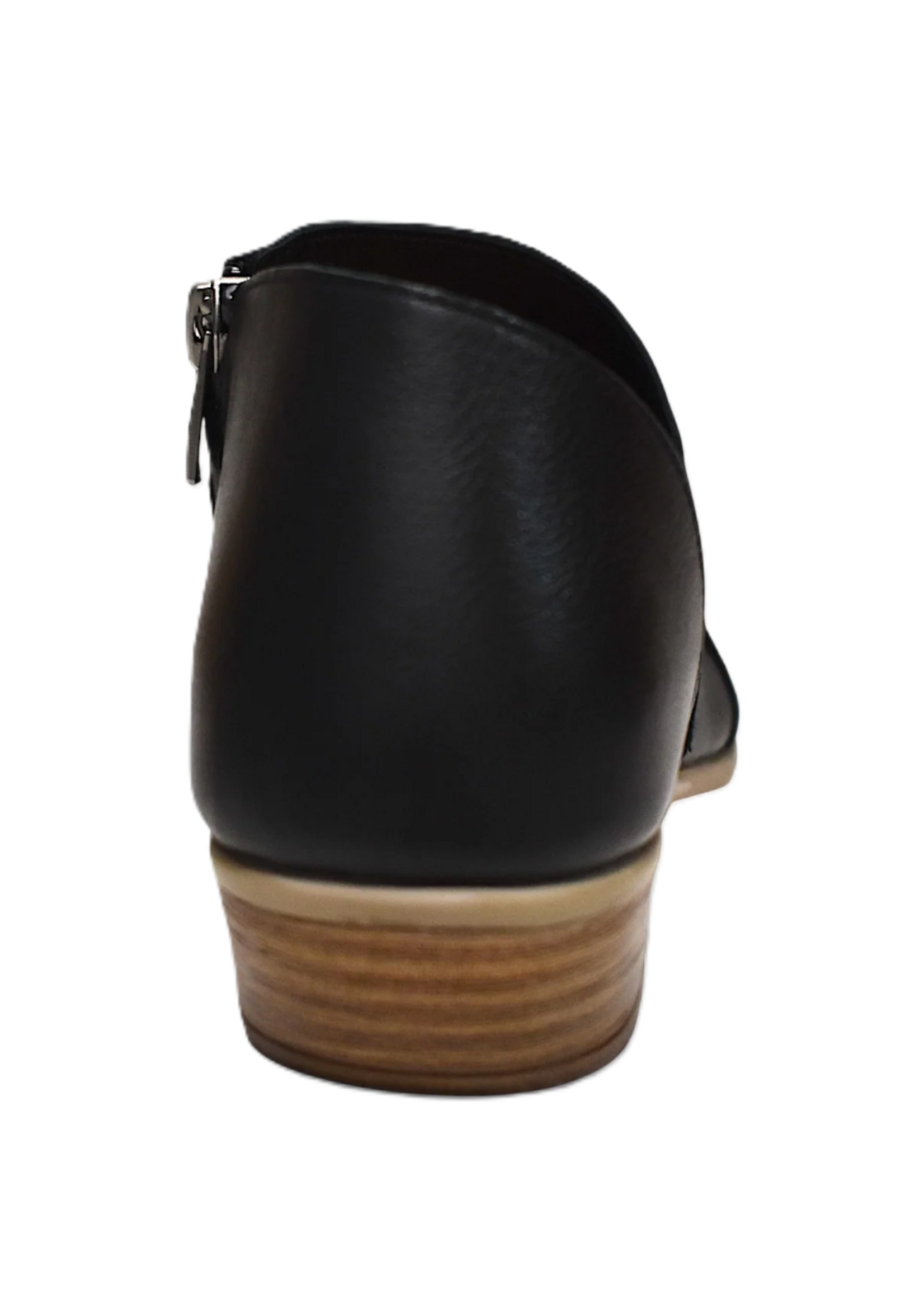 Everly Serena-01 - Leather Side Cutout Shoe with Low Heel