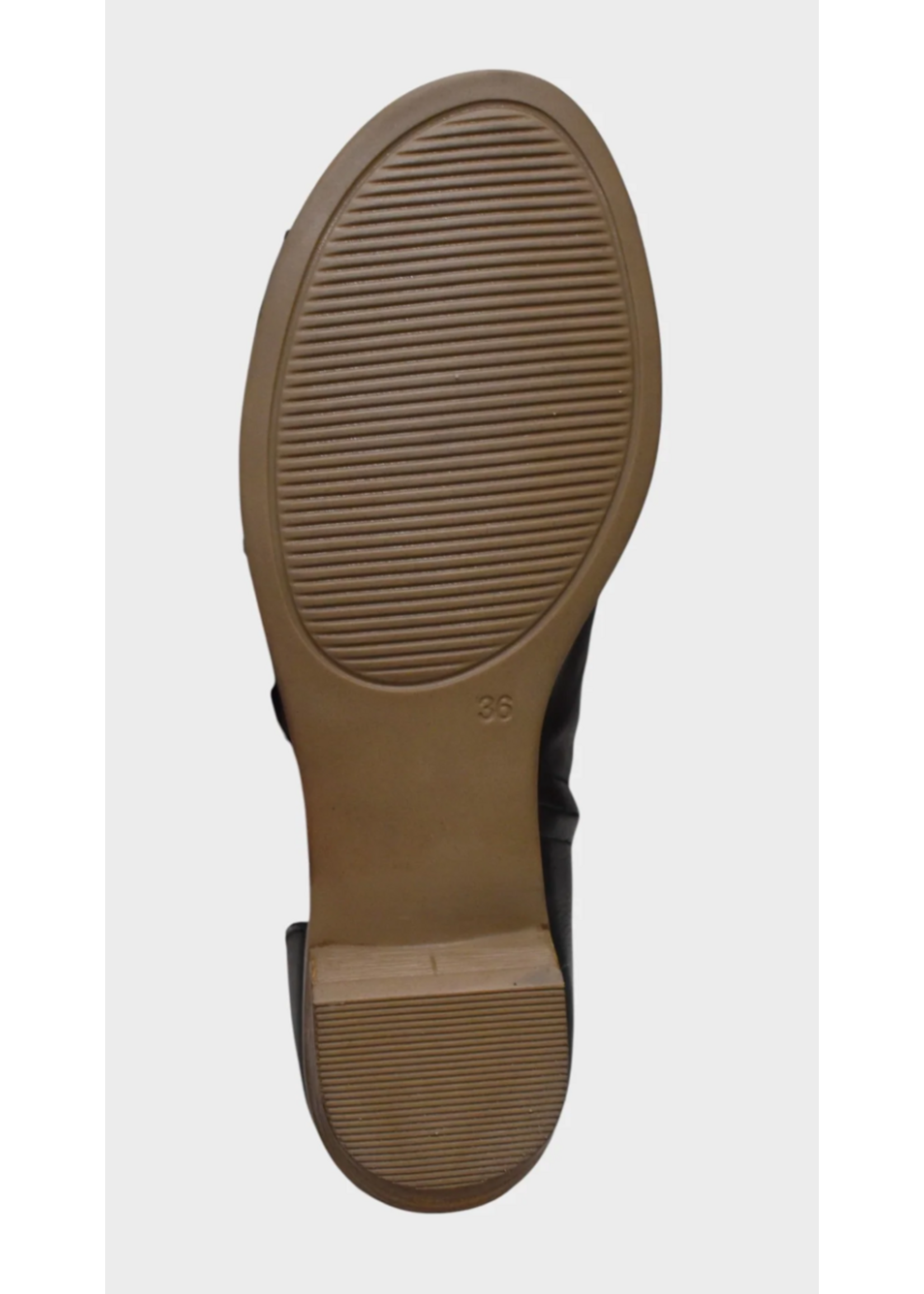 Everly Serena-01 - Leather Side Cutout Shoe with Low Heel