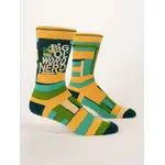 Blue Q Big Ol' Word Nerd Men's Crew Socks