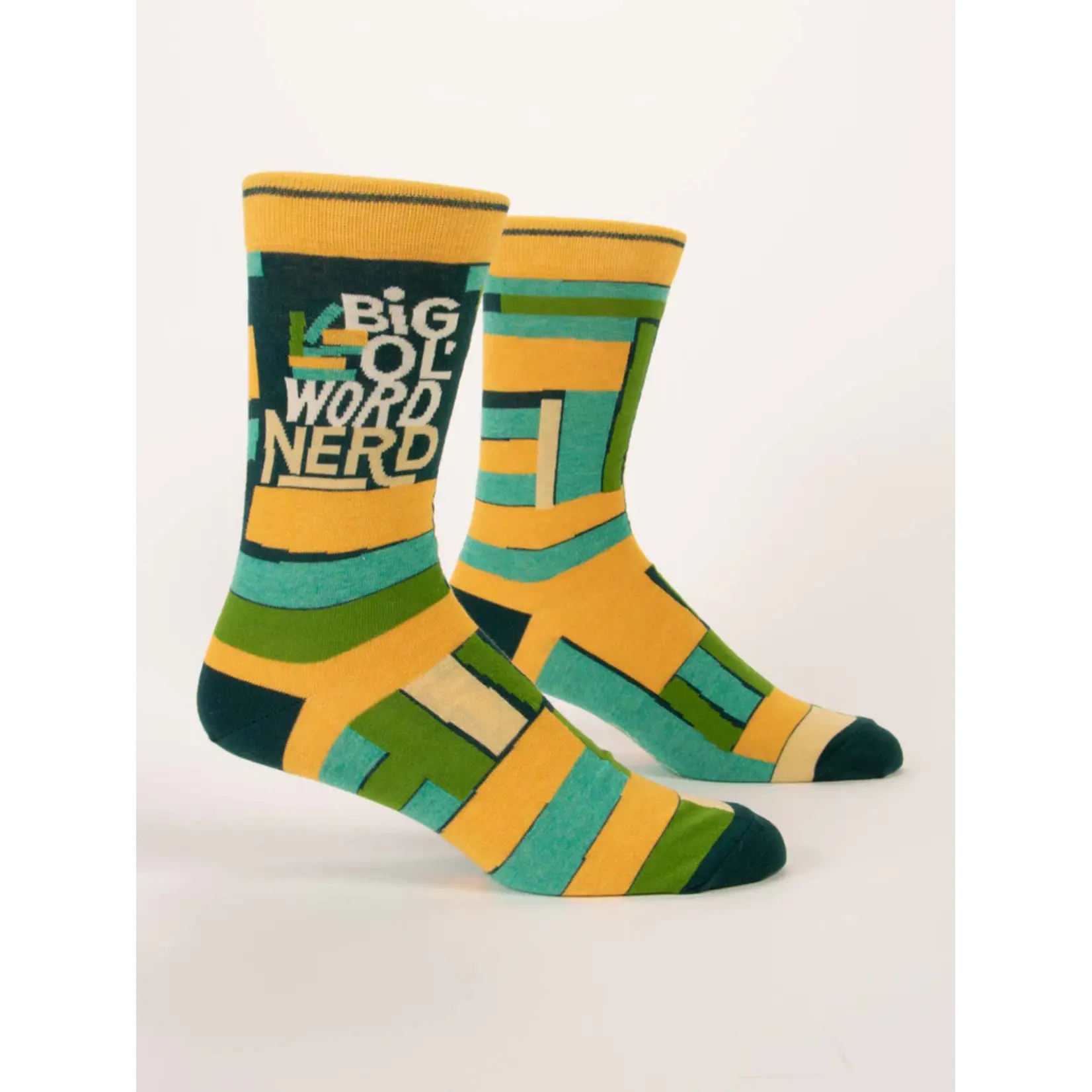 Blue Q Big Ol' Word Nerd Men's Crew Socks