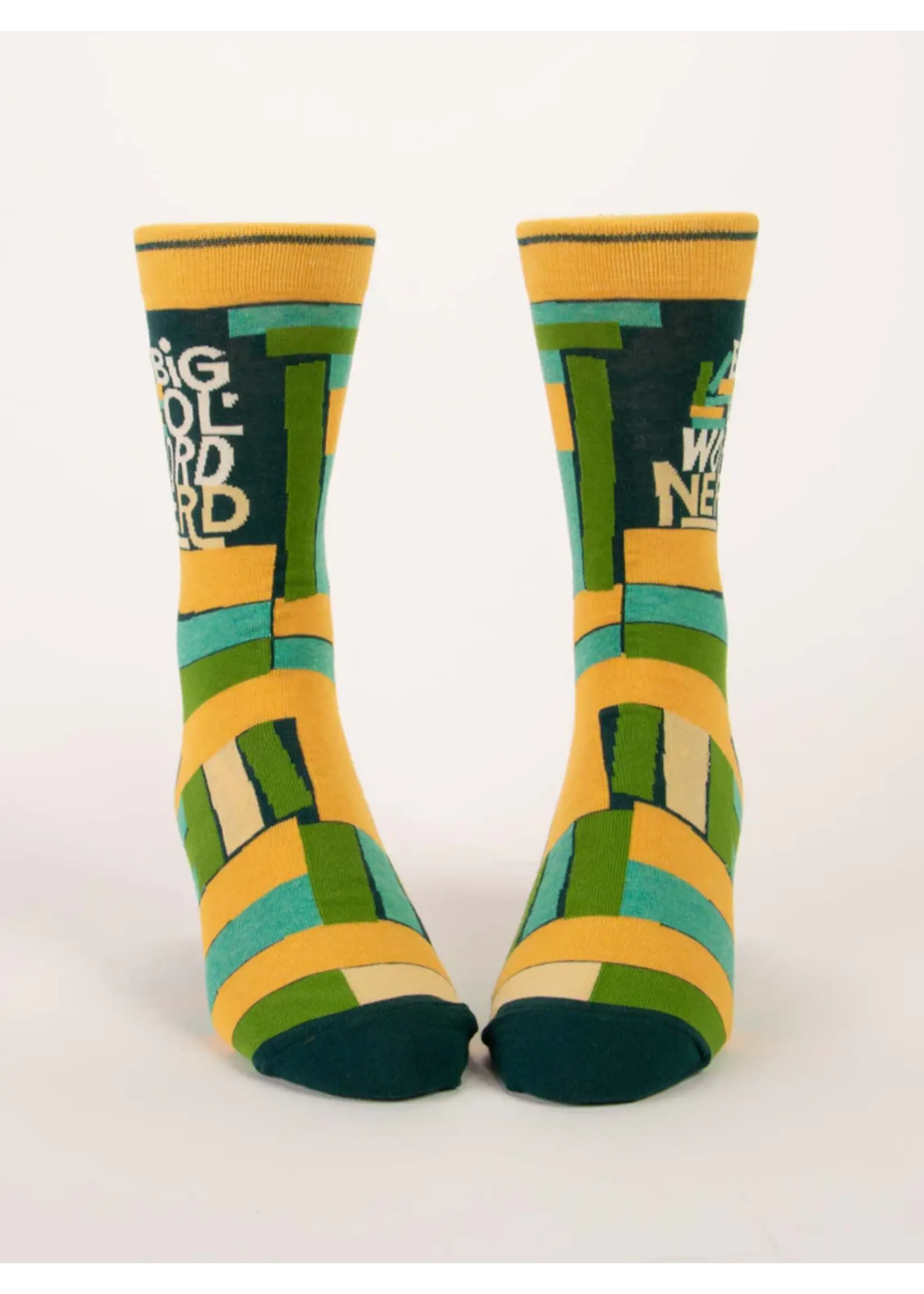 Blue Q Big Ol' Word Nerd Men's Crew Socks