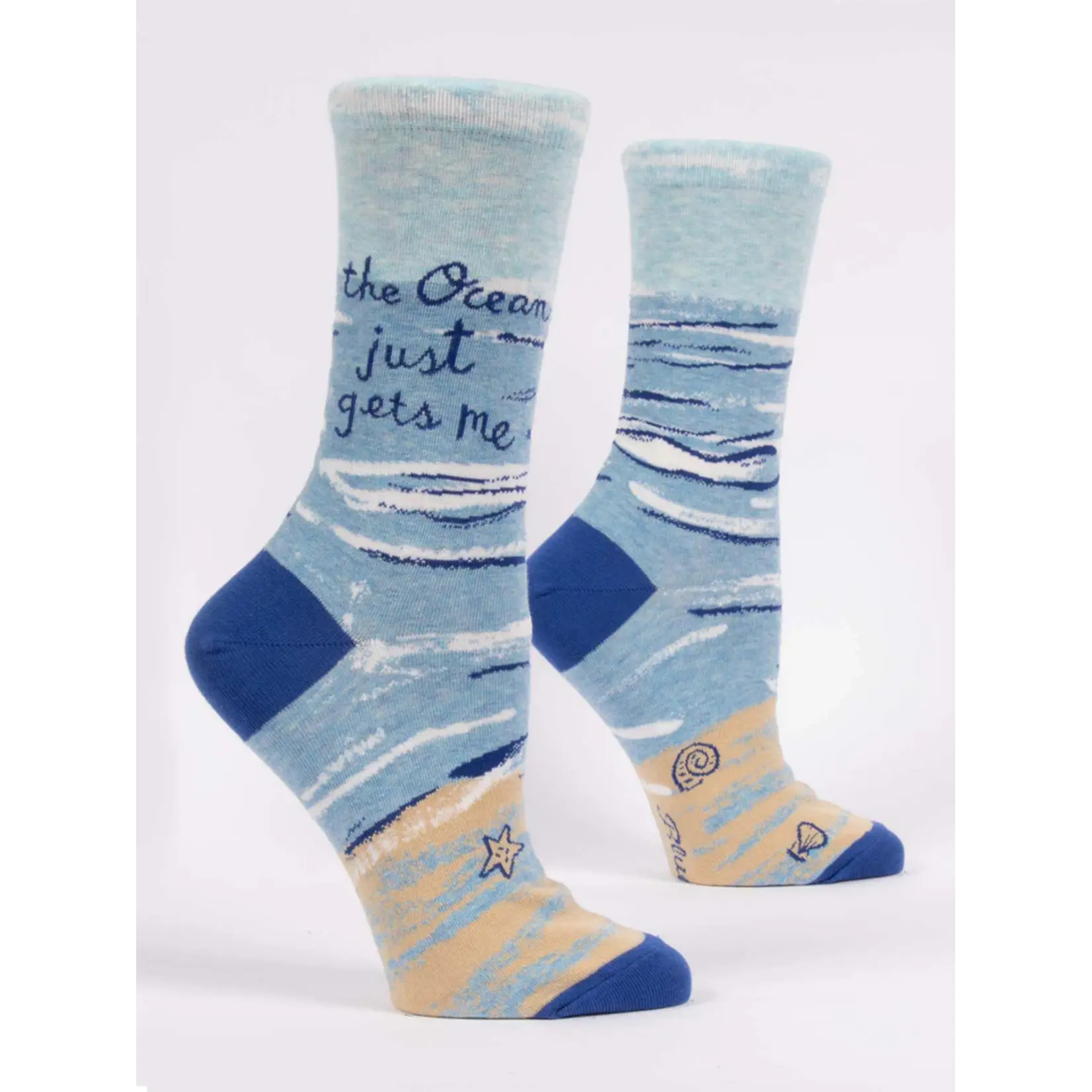 Blue Q The Ocean Just Gets Me Women's Crew Socks