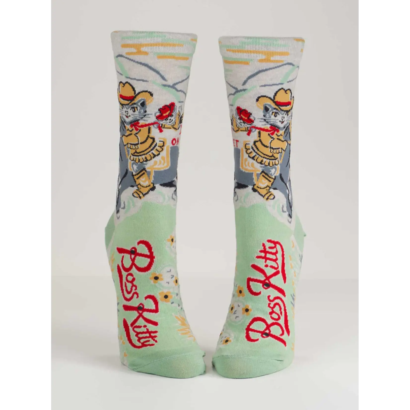 Blue Q Boss Kitty Women's Crew Socks