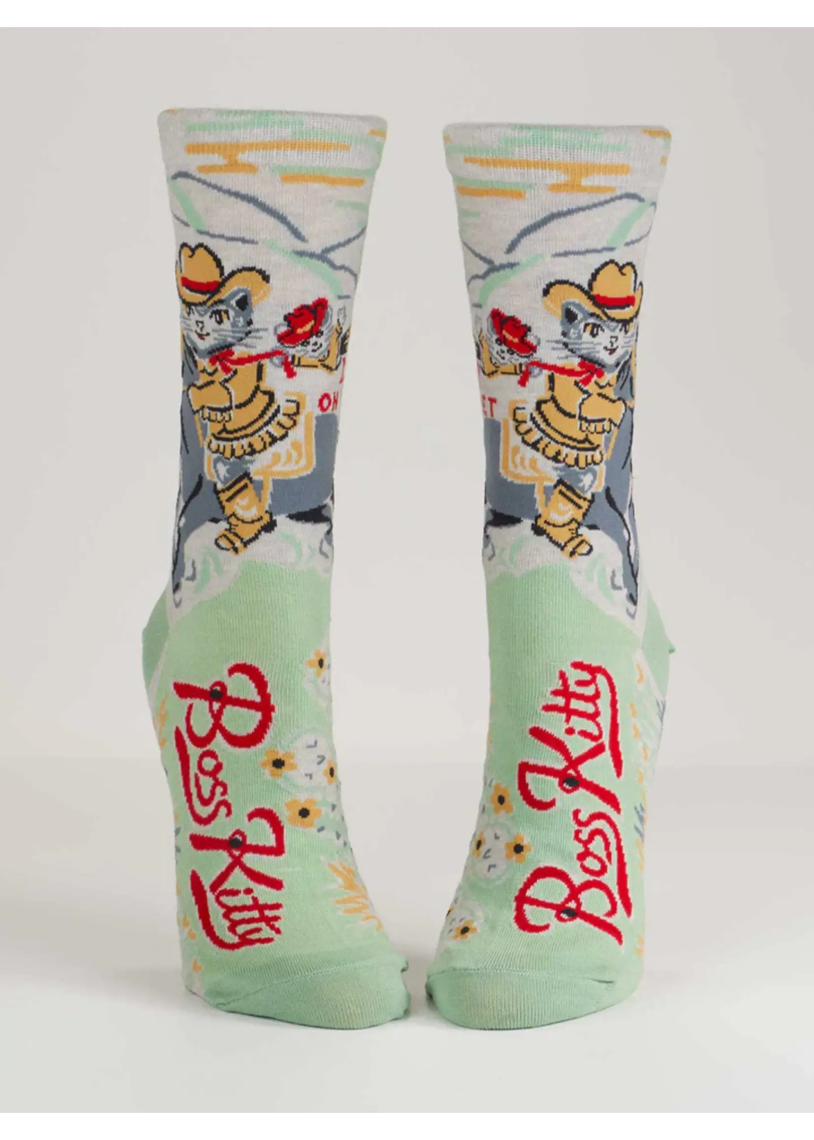 Blue Q Boss Kitty Women's Crew Socks