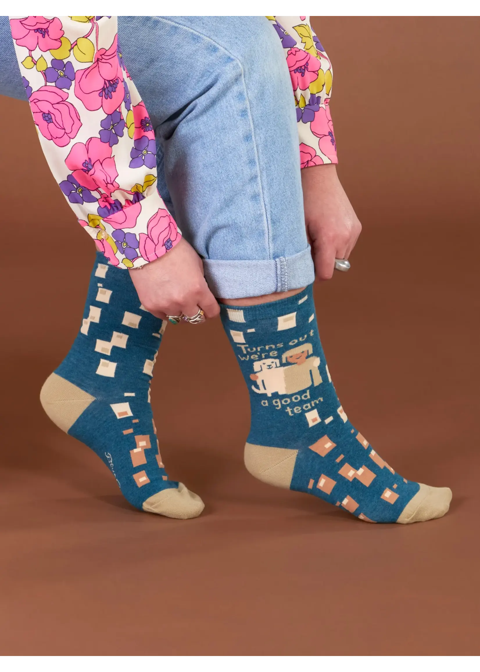 Blue Q Turns Out We're A Good Team Women's Crew Socks