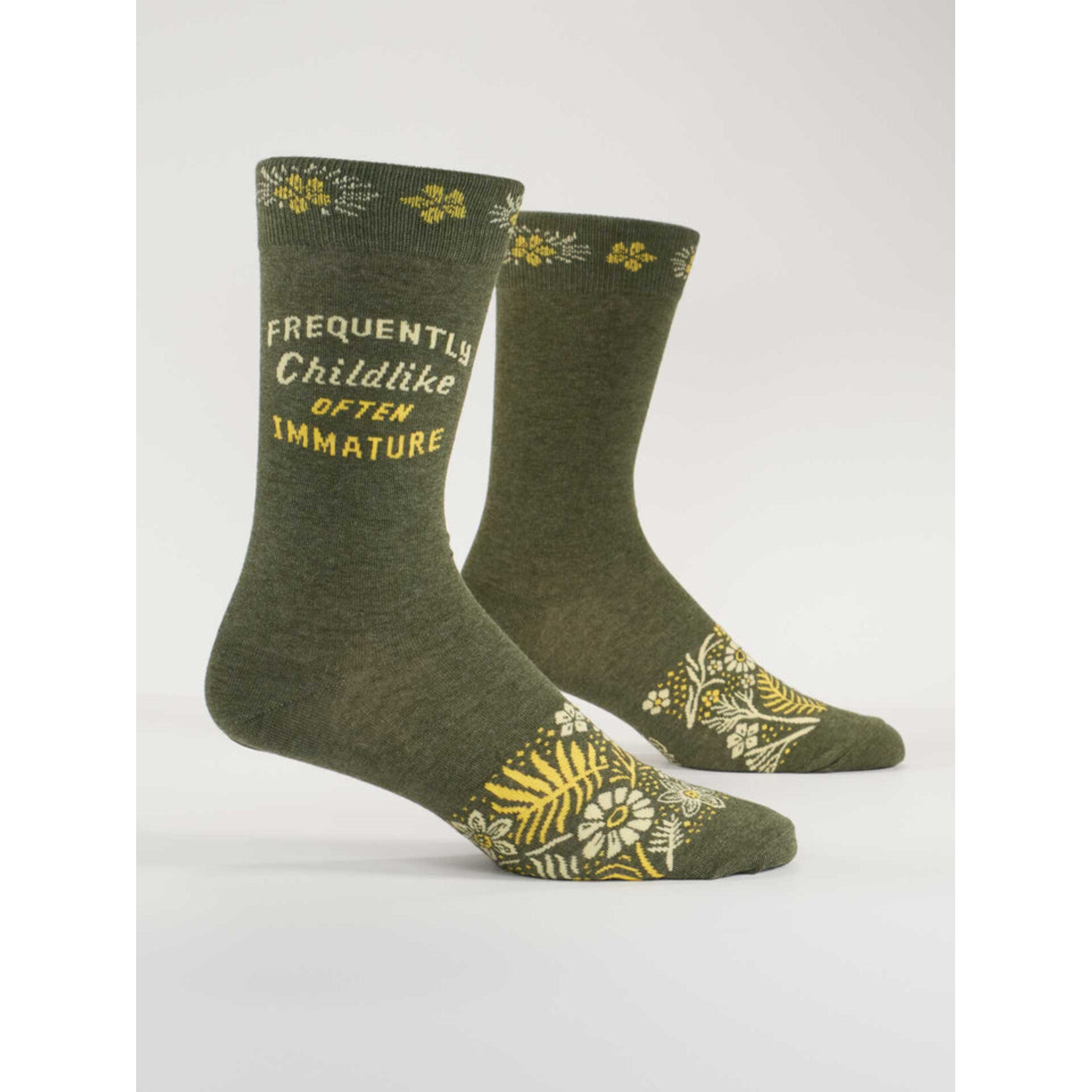 Blue Q Frequently Childlike Often Immature Men's Crew Socks