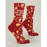 Blue Q I Work My Ass Off Women's Crew Socks