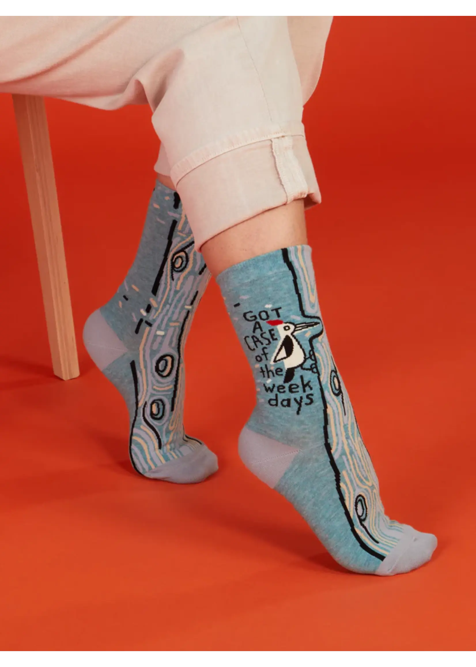 Blue Q Got A Case Of The Weekdays Women's Crew Socks