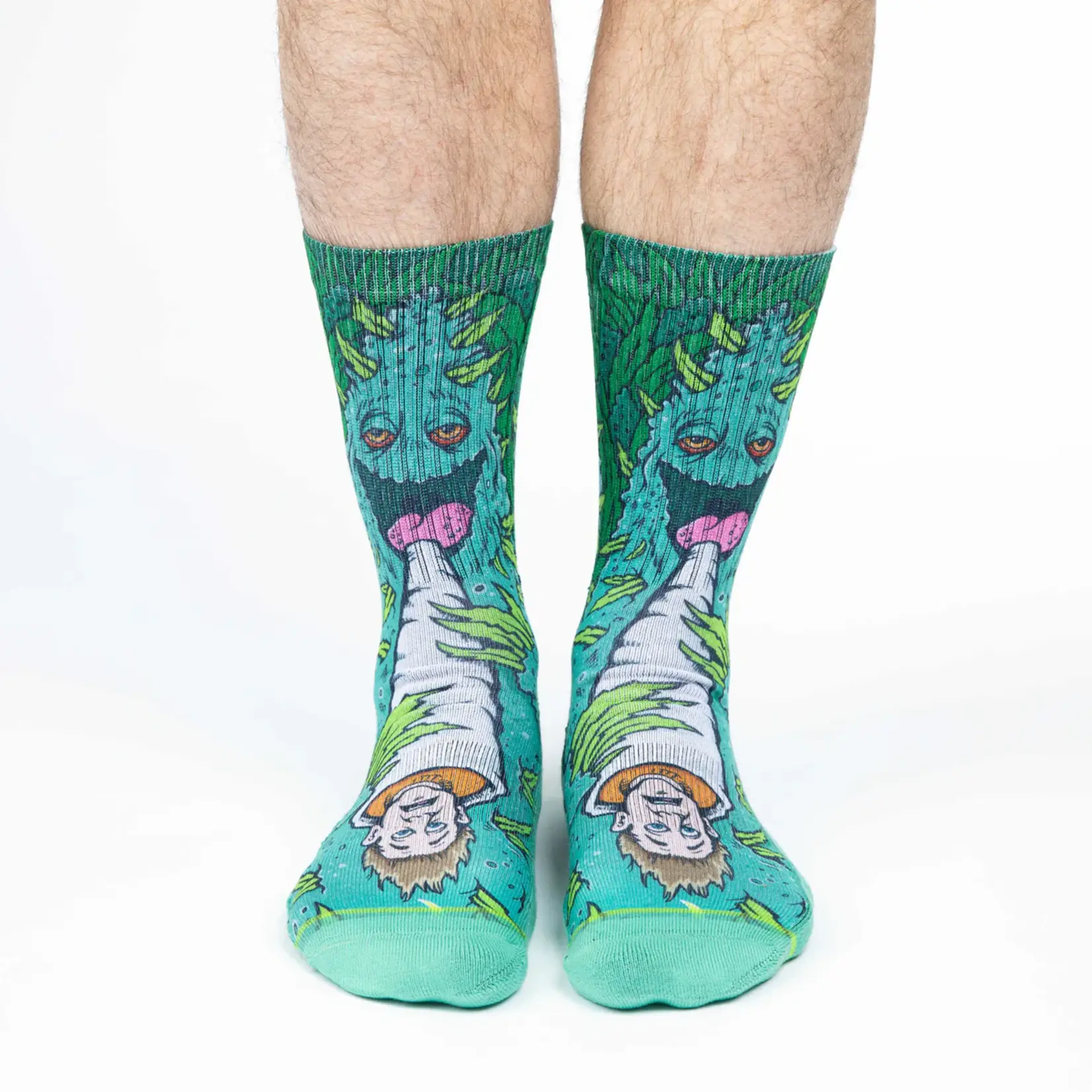 Good Luck Sock Men's Weed Smoking a Human Socks