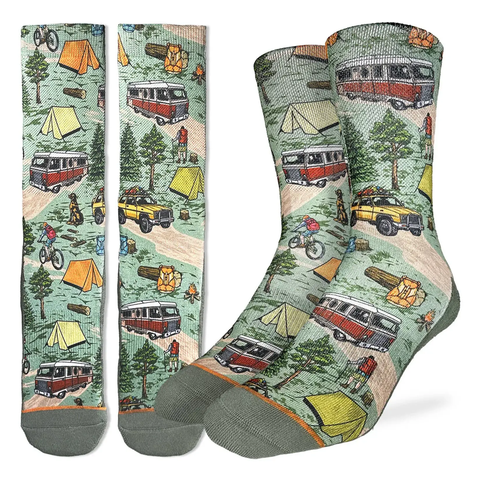 Good Luck Sock Men's Vintage Camping Socks