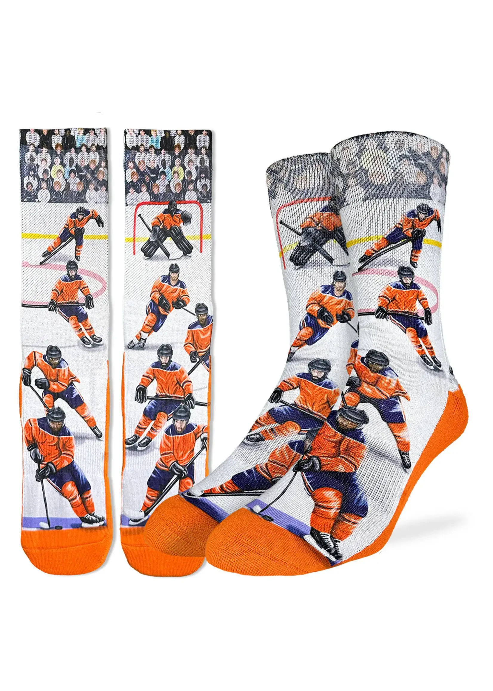 Men's Orange Ice Hockey Socks