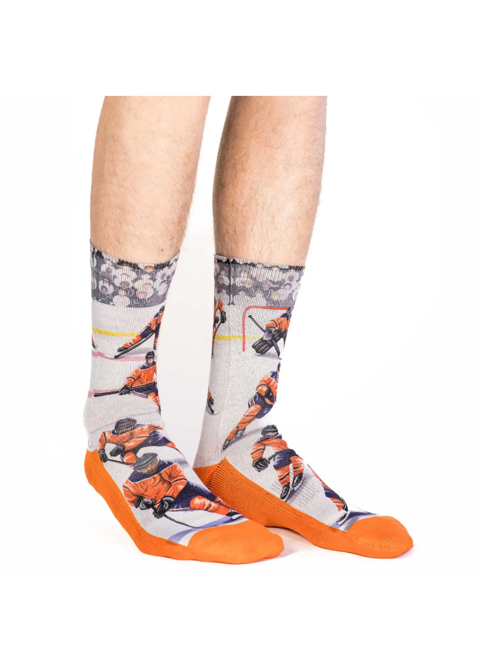 Men's Orange Ice Hockey Socks