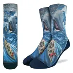 Men's Whale Attacking Whaling Boat Socks