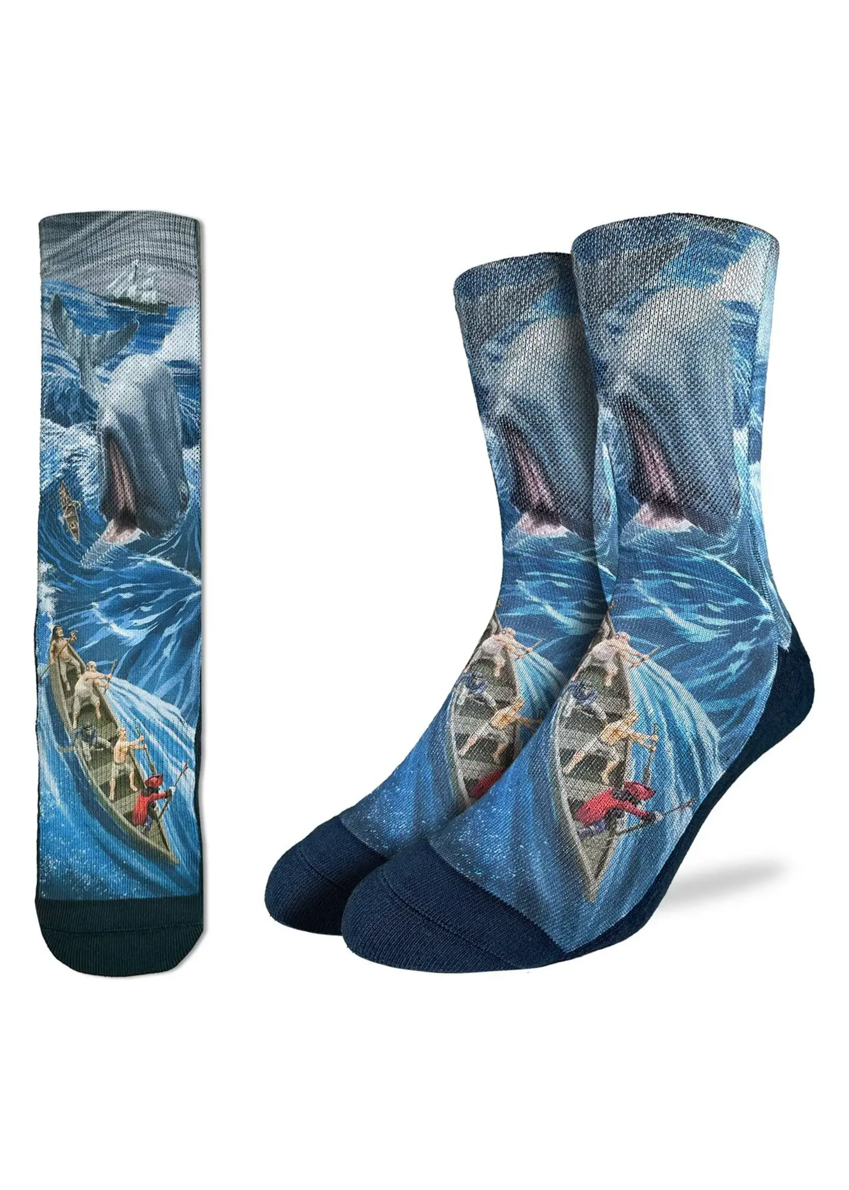 Men's Whale Attacking Whaling Boat Socks