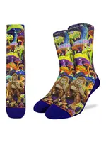 Men's Bigfoot Eating Mushrooms Socks