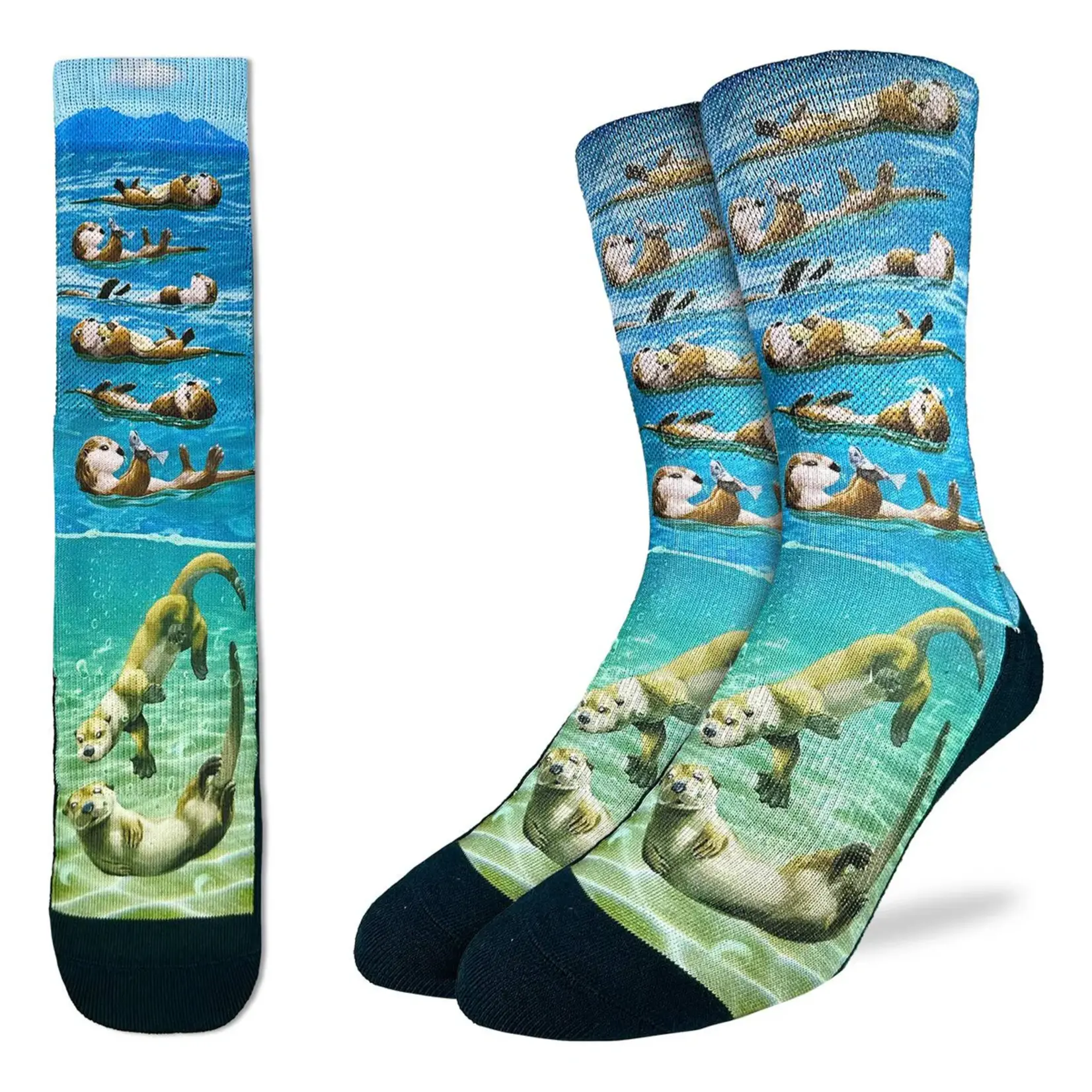 Good Luck Sock Men's Floating Otter Socks