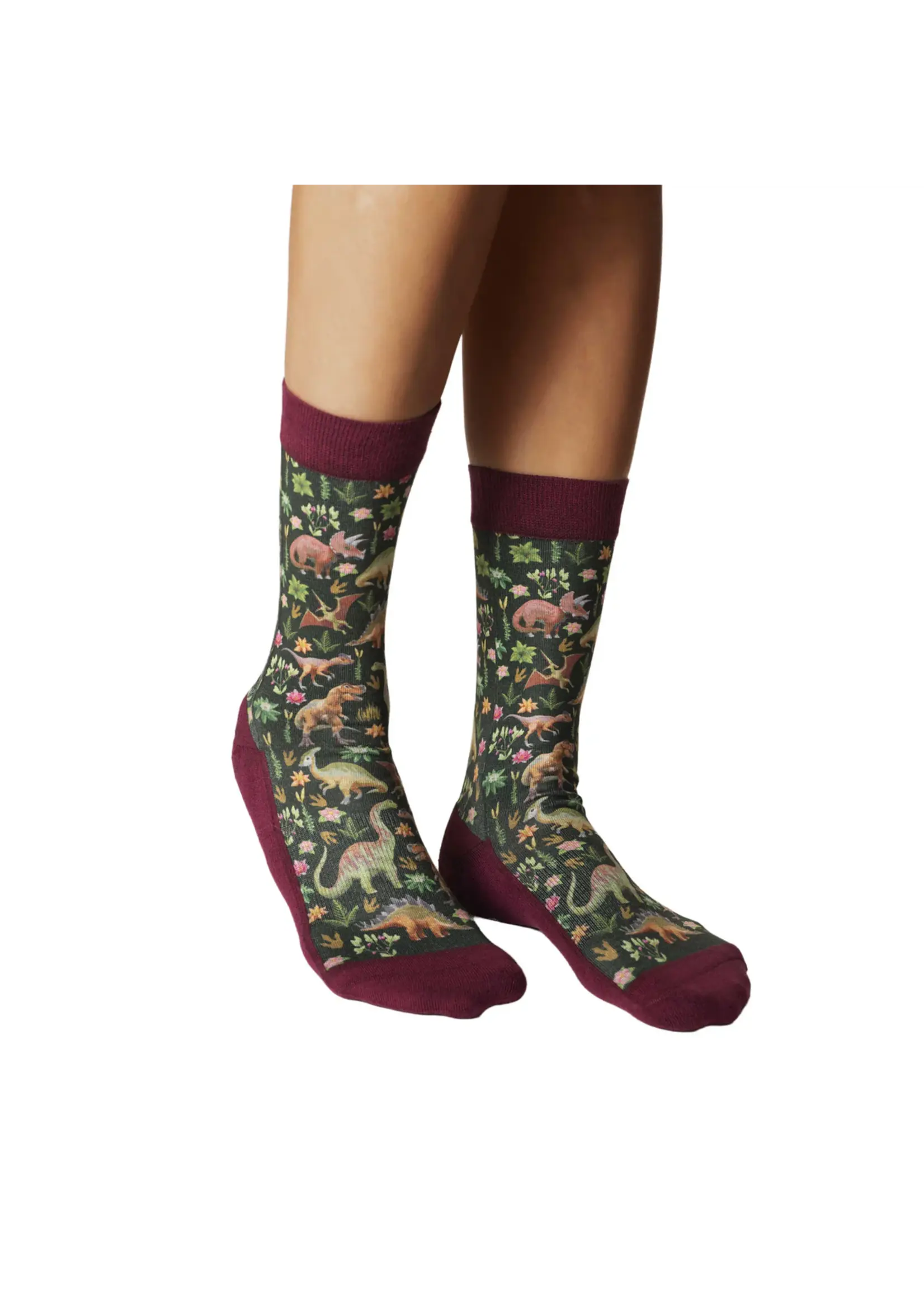 Women's Floral Dinosaurs Socks