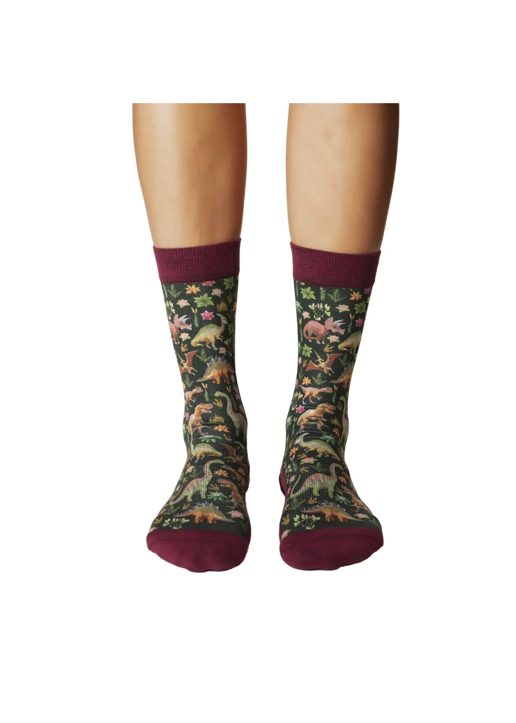 Women's Floral Dinosaurs Socks