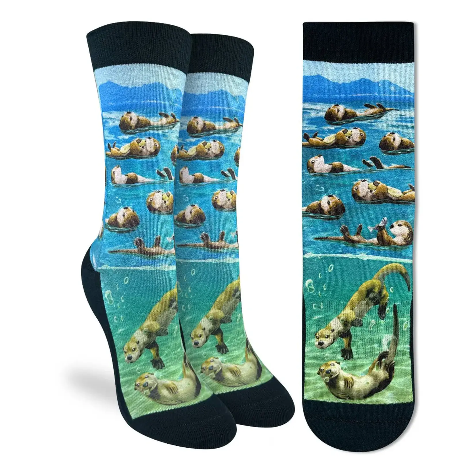 Good Luck Sock Women's Floating Sea Otter Socks