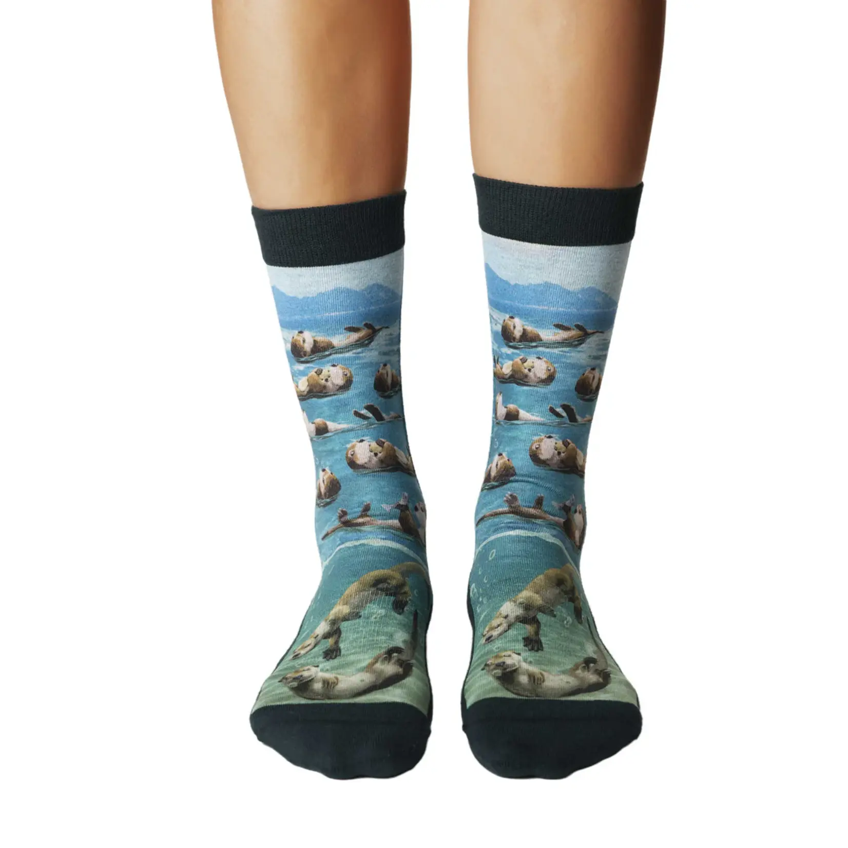 Good Luck Sock Women's Floating Sea Otter Socks