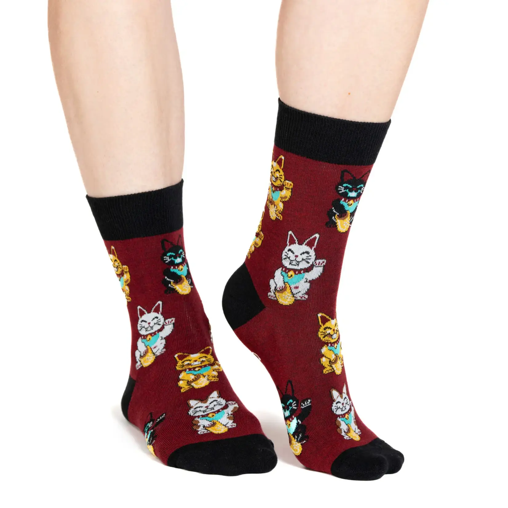 Good Luck Sock Women's Lucky Waving Cat Socks