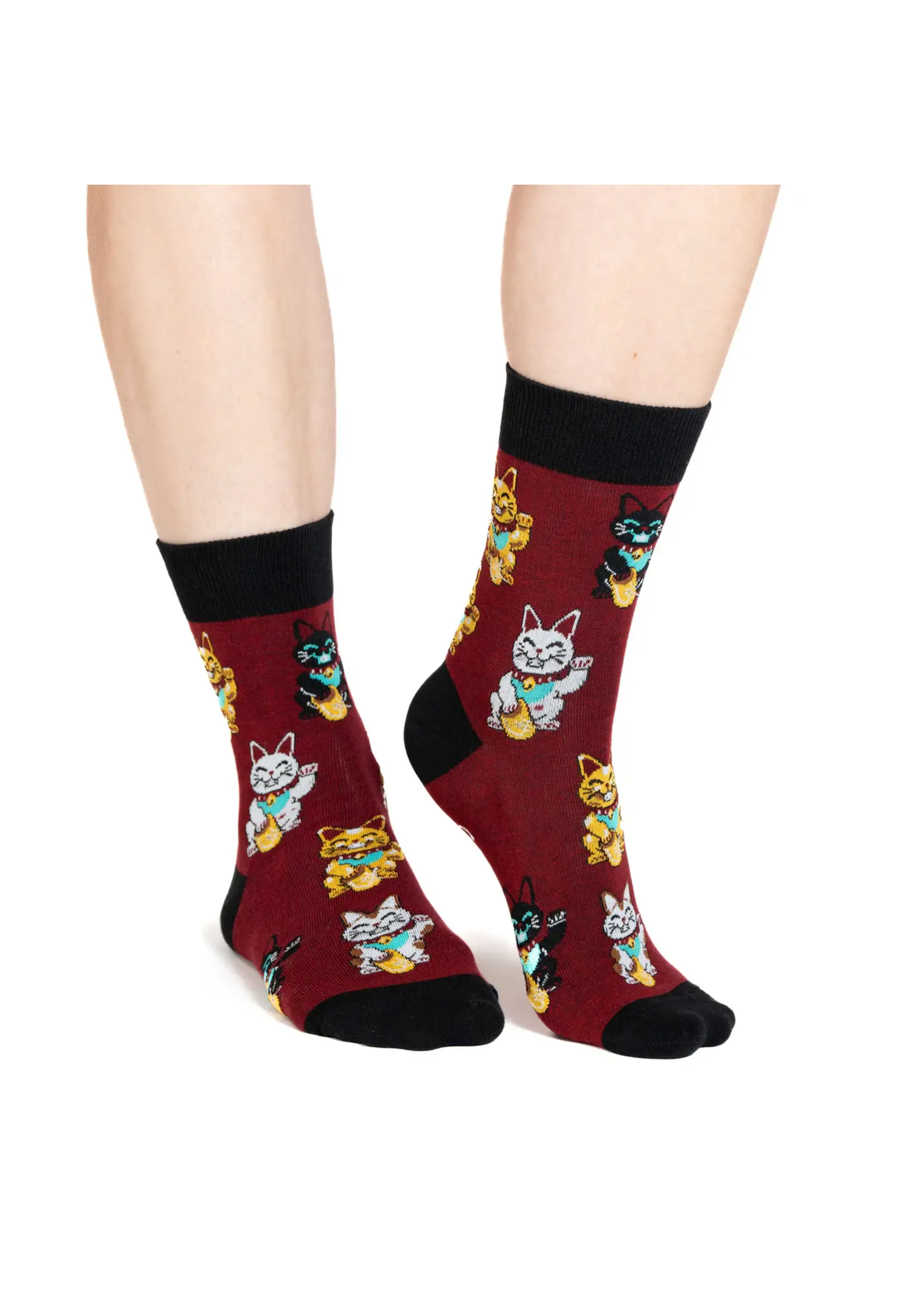Women's Lucky Waving Cat Socks