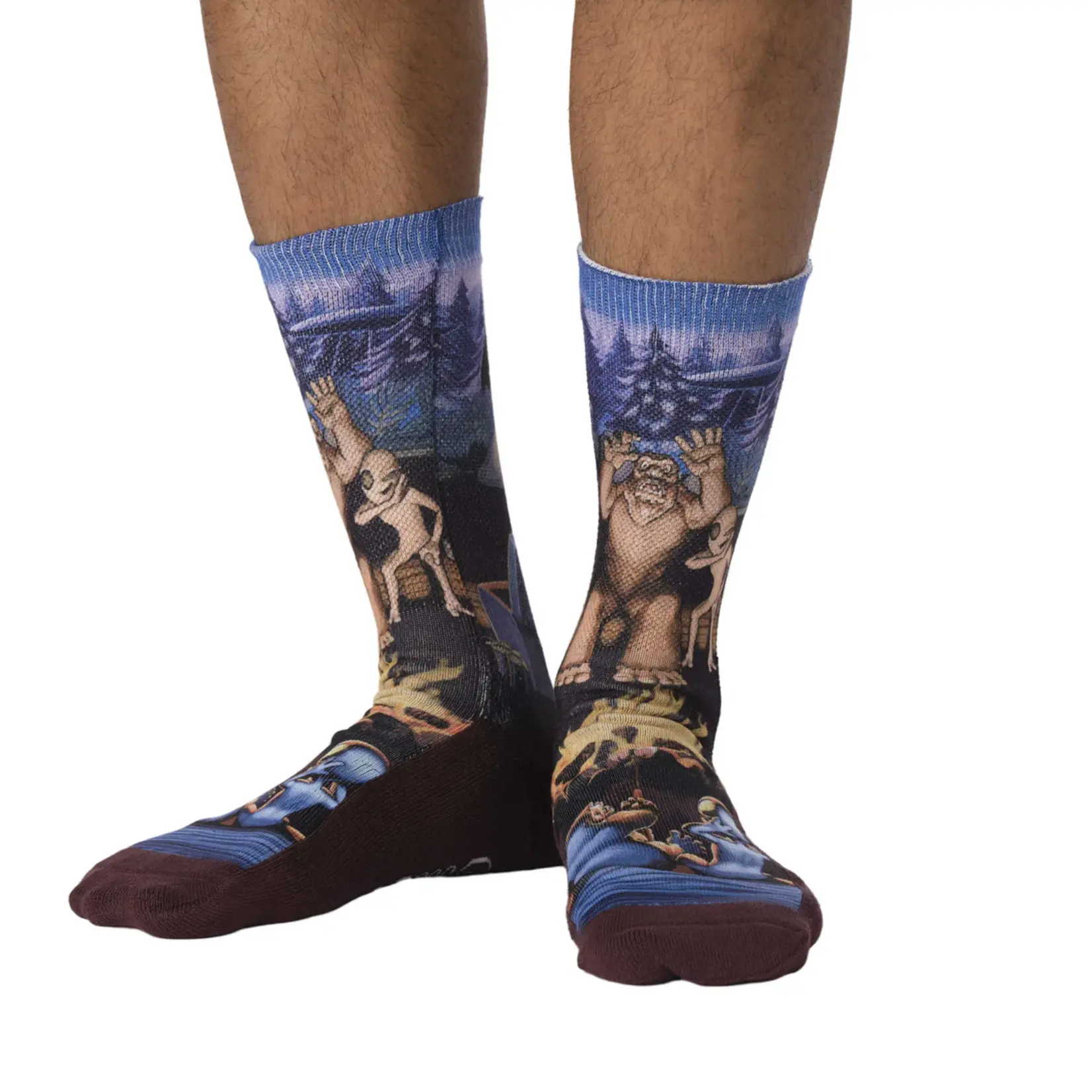 Good Luck Sock Men's Bigfoot and Alien Camping Socks