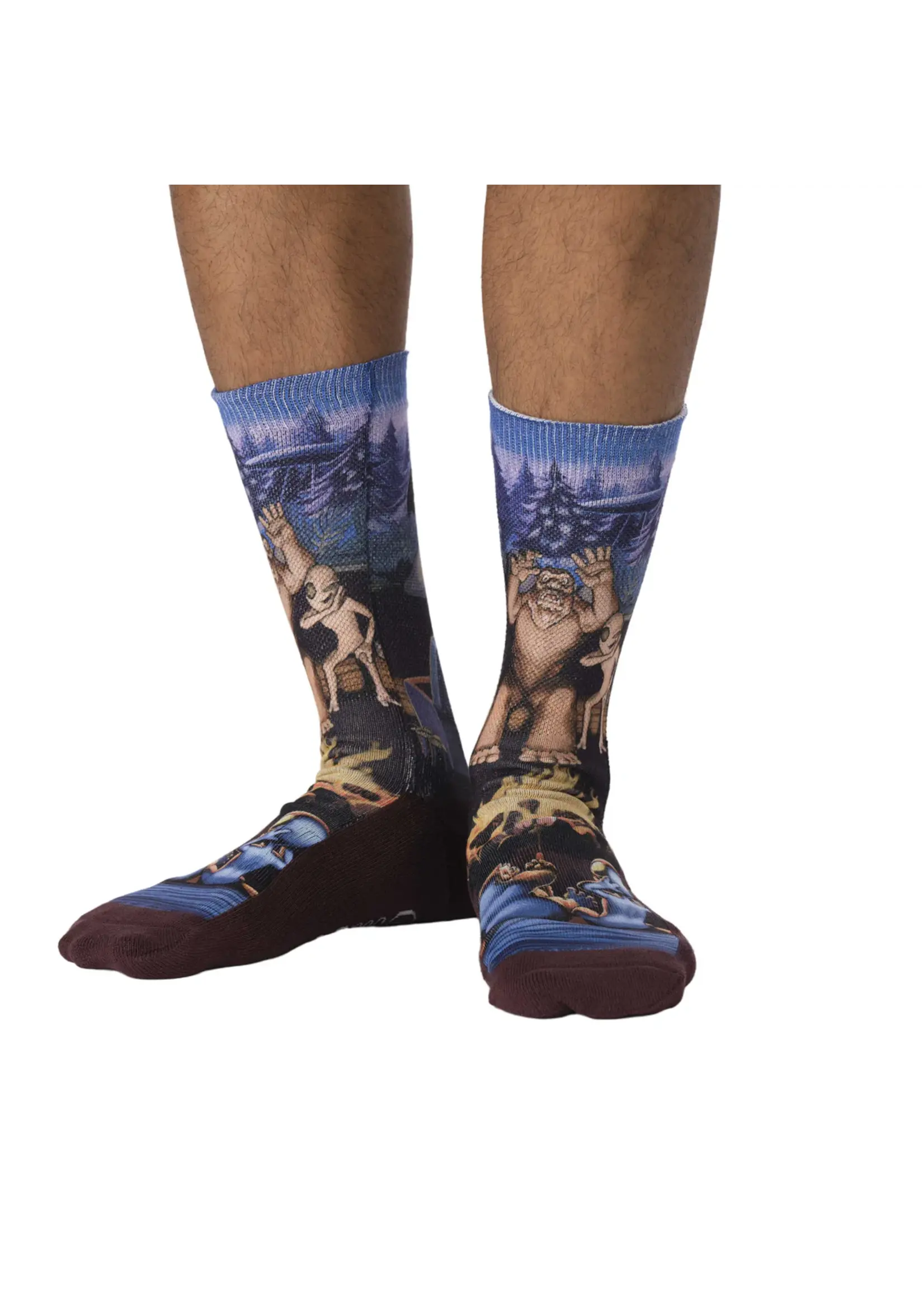 Men's Bigfoot and Alien Camping Socks