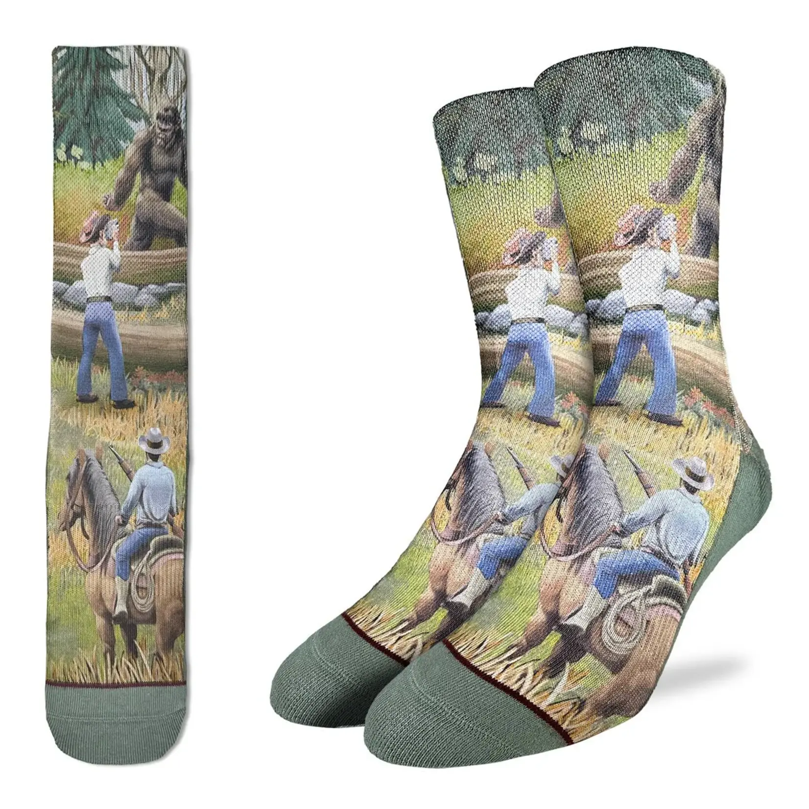 Good Luck Sock Men's Bigfoot Patterson Gimlin Film Socks
