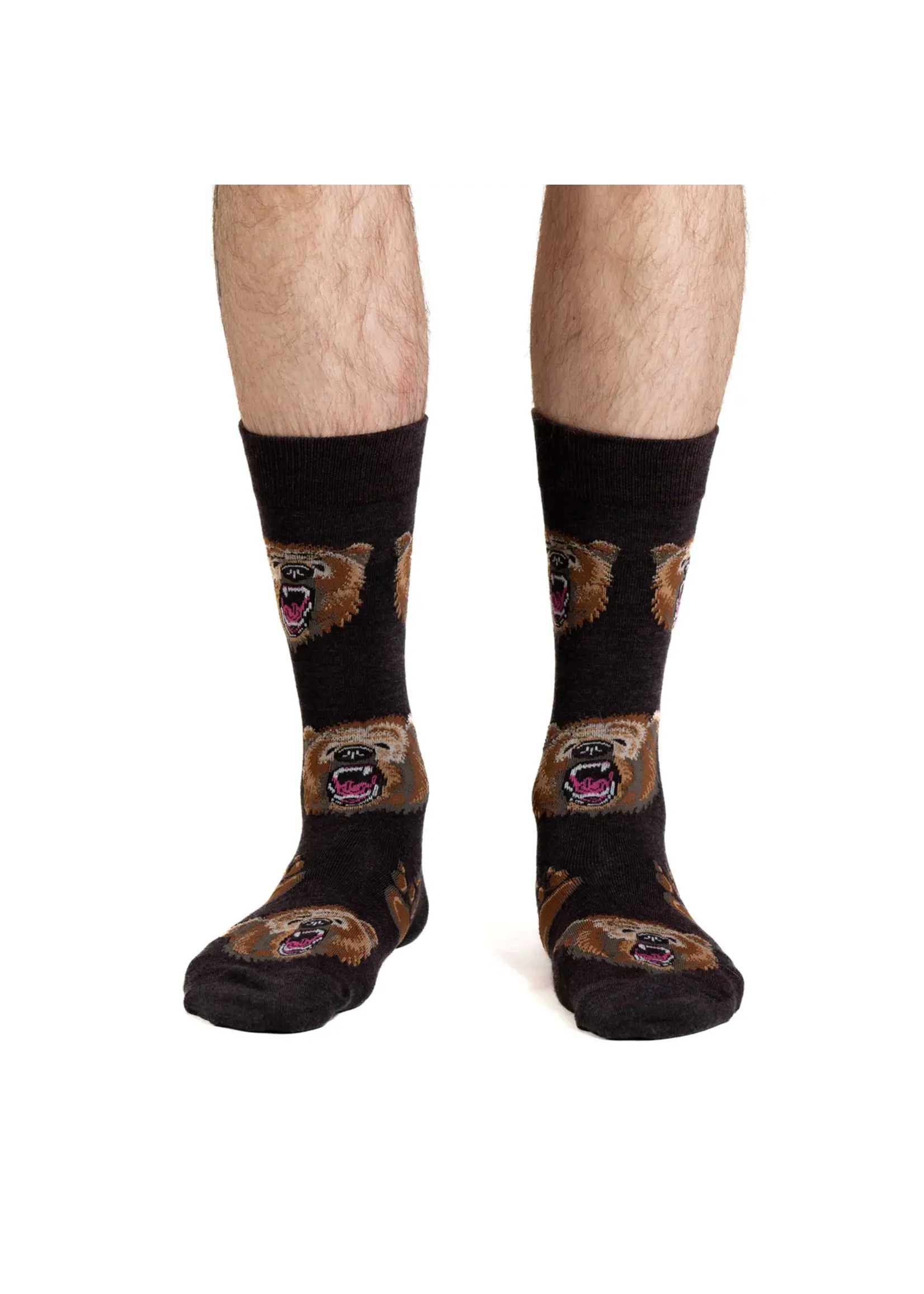 Men's Ankle Socks - Grizzly Bear