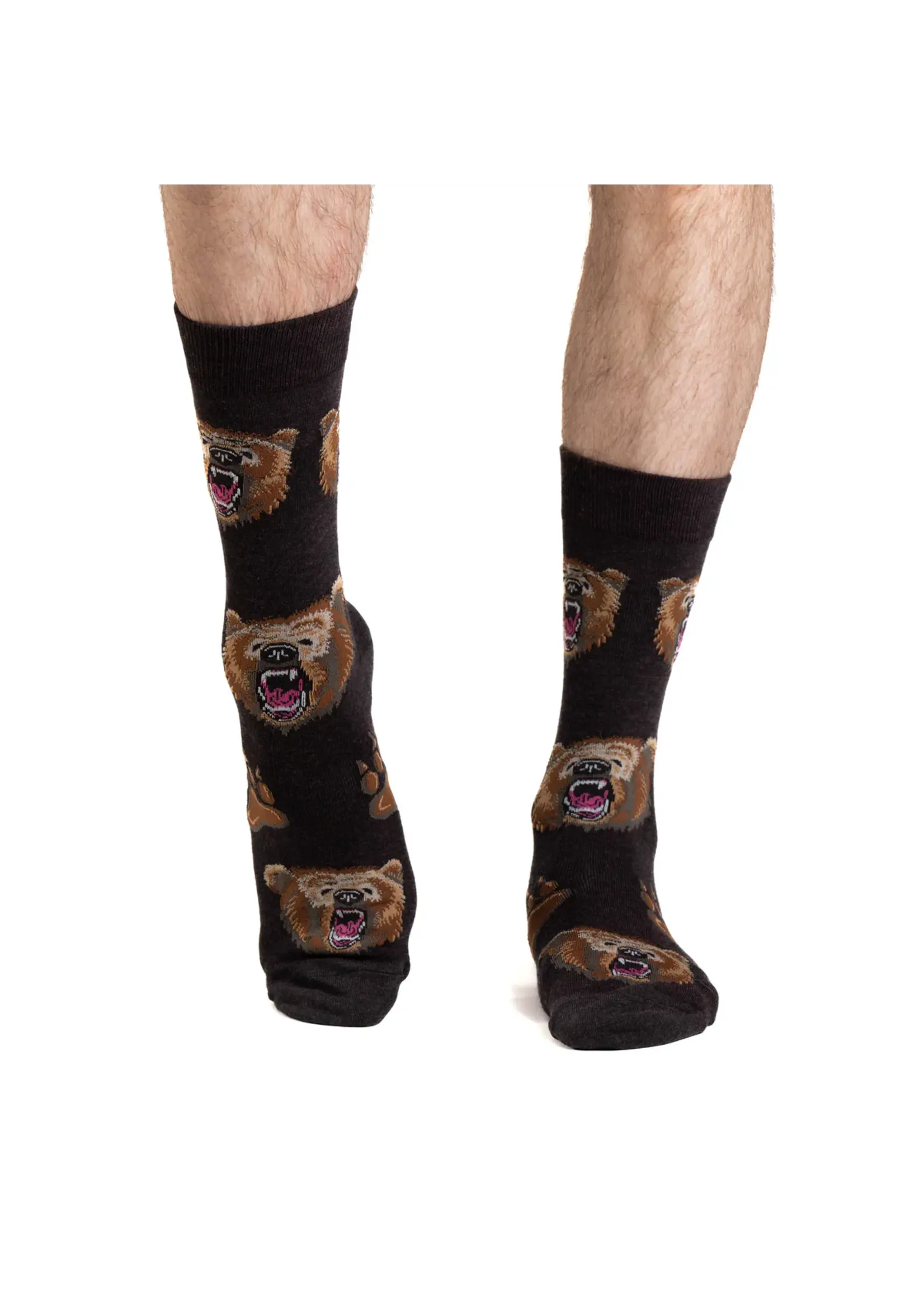 Men's Ankle Socks - Grizzly Bear