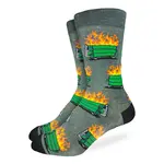 Good Luck Sock Men's Ankle Socks - Dumpster Fire