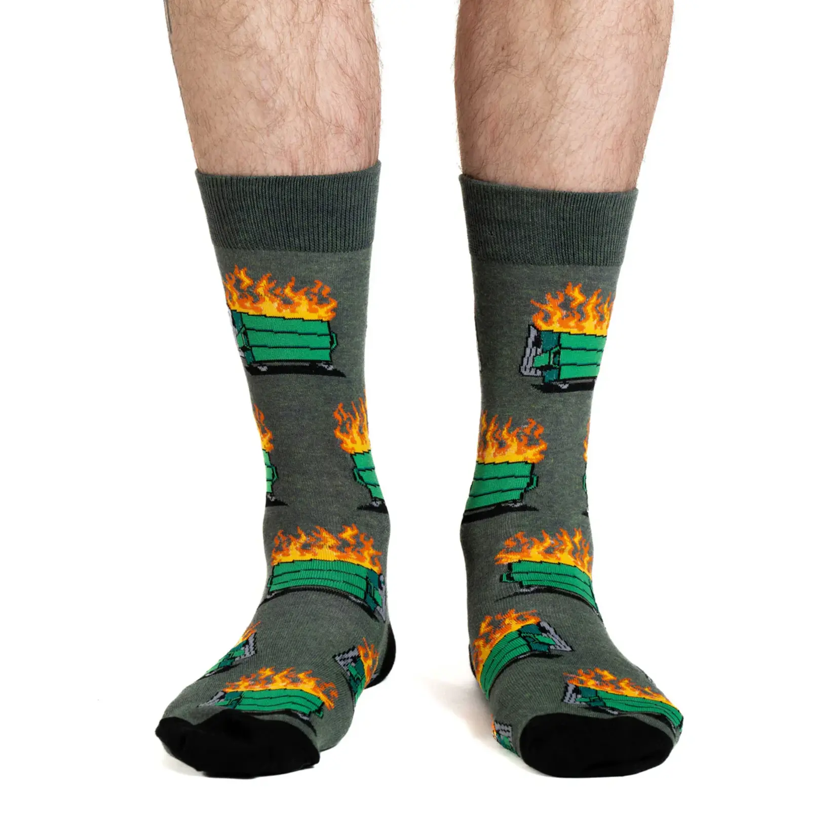 Good Luck Sock Men's Ankle Socks - Dumpster Fire