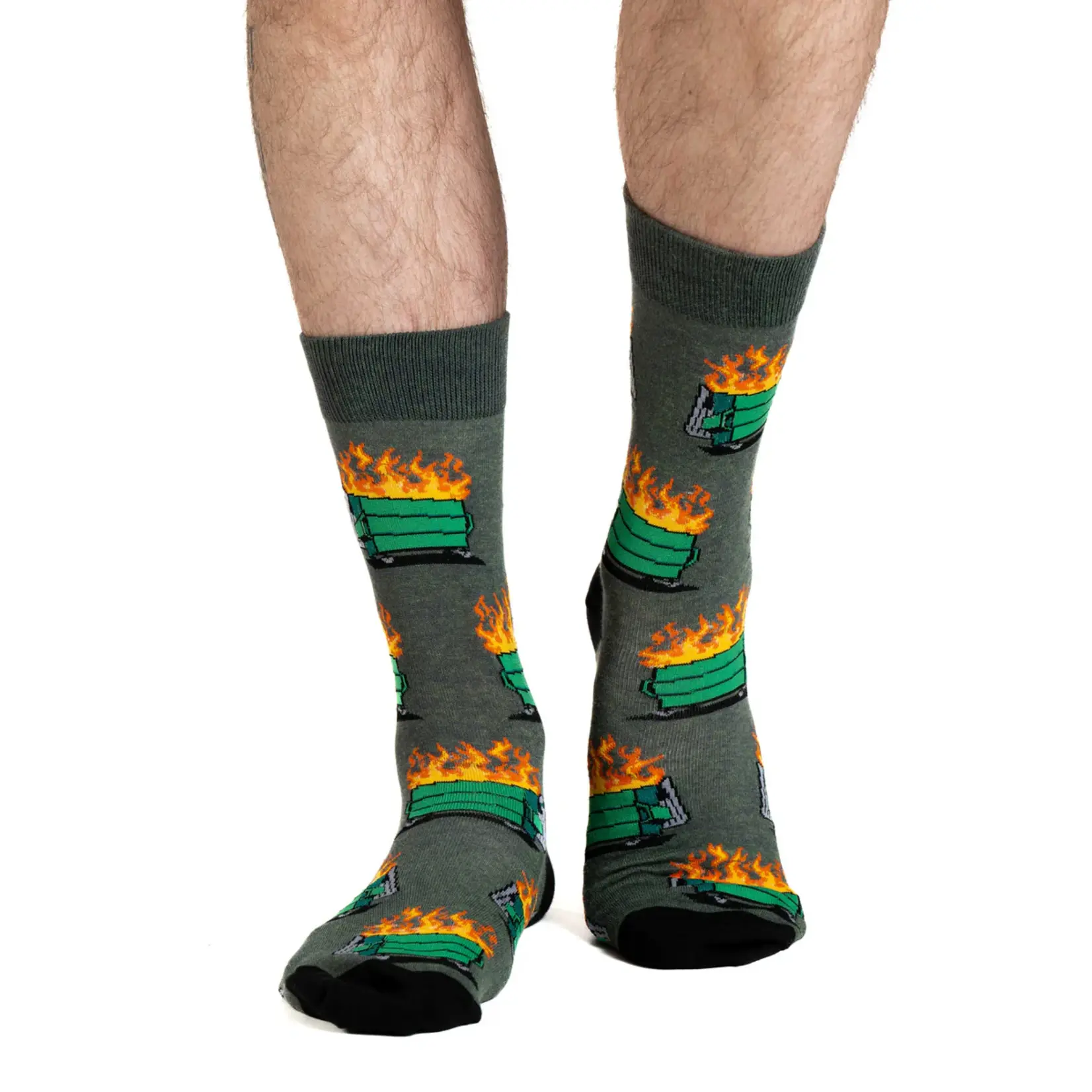 Good Luck Sock Men's Ankle Socks - Dumpster Fire