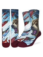 Men's Grizzly Bear & Sockeye Salmon Socks